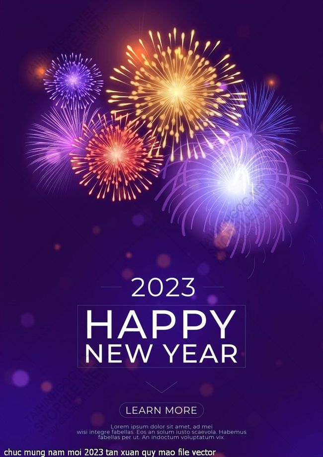 chuc mung nam moi 2023 tan xuan quy mao file vector